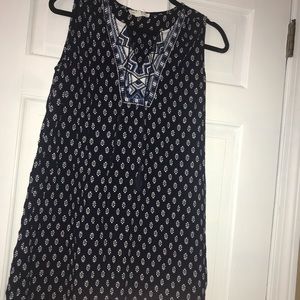 Blue and White shift dress